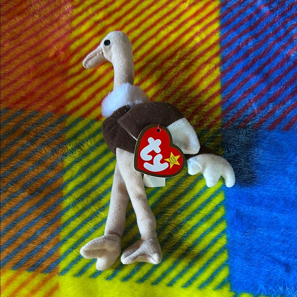 Ty Stretchy the Ostrich Teenie Beanie Baby